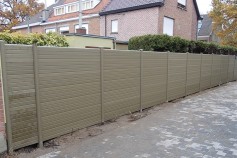 Natural gravel boards used to create a maintenance FREE panel